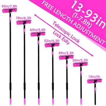 15Foot Dusters for Cleaning, CALBEAU 12PCS Duster with Extension Pole 7-15ft/Window Cleaning Kit/Mic...