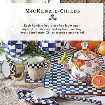 MACKENZIE-CHILDS Cow Creamery Butter Dish, Black-and-White Ceramic Butter Dish with Lid