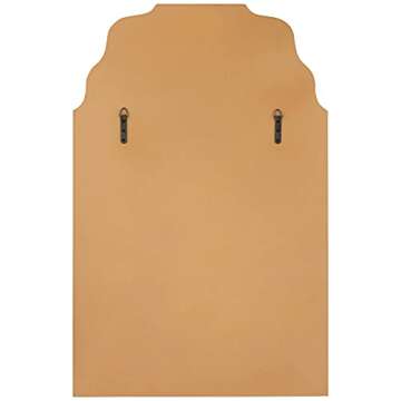 Noble Park Rectangular Vanity Decorative Wall Mirror Modern Beveled Waved Arched Lush Antique Gold Wood Frame 26" Wide for Bathroom Bedroom Living Room Home Office Entryway House Hallway