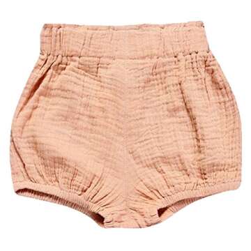 LOOLY Baby Bloomers Cotton Linen Blend in Pink for Kids