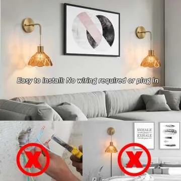 Slywise Battery Operated Wall Sconces with RGB Colors