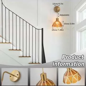 Slywise Battery Operated Wall Sconces with RGB Colors