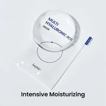 beplain Multi-Hyaluronic Acid Facial Mask (5 sheets), Refreshing Face sheet mask for instant hydrating, moisturizing, Firming | Korean skin care