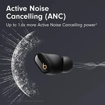 Beats Studio Buds + True Wireless Noise Cancelling Earbuds - Black/Gold (Renewed Premium)