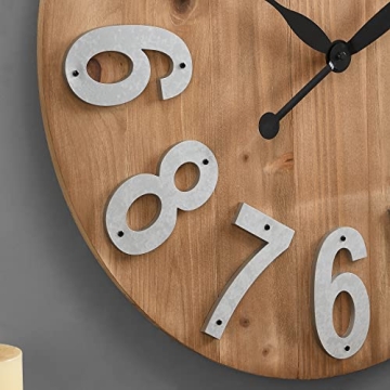 FirsTime & Co. Farmhouse Slat Wood Wall Clock 22.5"
