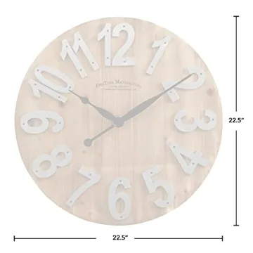 FirsTime & Co. Farmhouse Slat Wood Wall Clock 22.5"