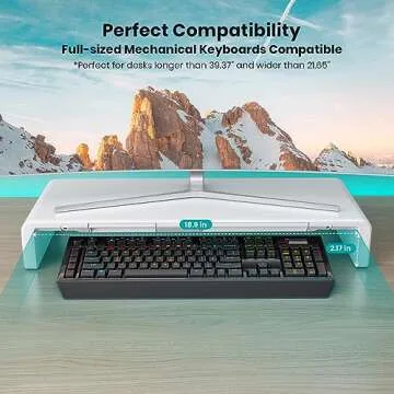 Klearlook Adjustable Monitor Riser for Ergonomic Workspaces