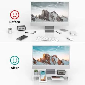 Klearlook Adjustable Monitor Riser for Ergonomic Workspaces