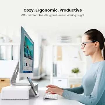Klearlook Adjustable Monitor Riser for Ergonomic Workspaces
