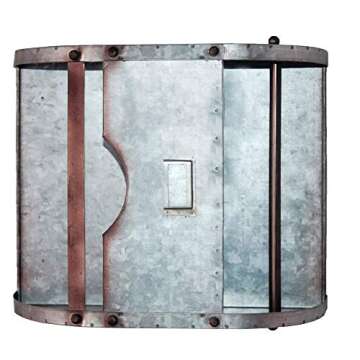 Industrial Nameplate Bathroom Caddy-Galvanized Metal (One Pack) (One Pack)