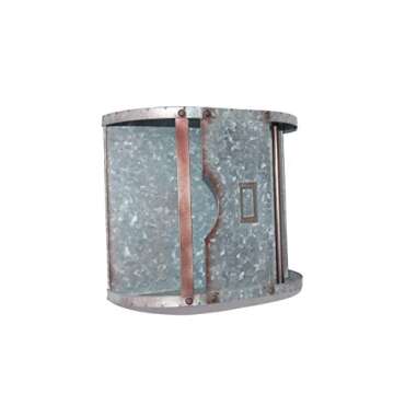 Industrial Nameplate Bathroom Caddy-Galvanized Metal (One Pack) (One Pack)