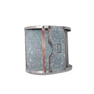 Industrial Nameplate Bathroom Caddy-Galvanized Metal (One Pack) (One Pack)