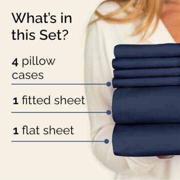 Queen 6 Piece Sheet Set - Soft, Breathable & Affordable Luxury Bedding for All