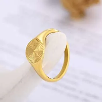 Elegant Elefezar Stainless Steel Sun Burst Ring