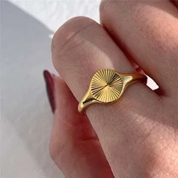 Elegant Elefezar Stainless Steel Sun Burst Ring