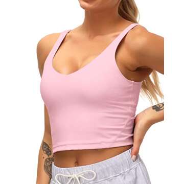 Dragon Fit Sports Bra for Women Longline Padded Bra Yoga Crop Tank Tops Fitness Workout Running Top ...