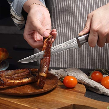 PAUDIN 6 Inch Boning Knife with Premium Pakkawood Handle