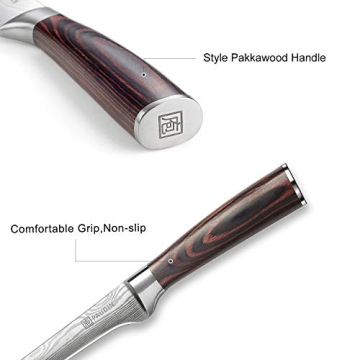 PAUDIN 6 Inch Boning Knife with Premium Pakkawood Handle