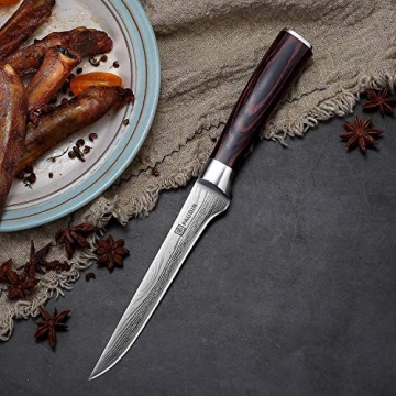 PAUDIN 6 Inch Boning Knife with Premium Pakkawood Handle