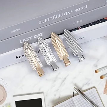 Glamorous Rhinestone No Bend Hair Clips for Women