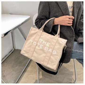 Stylish LMKIDS Tote Bag for Women - Versatile Canvas Design