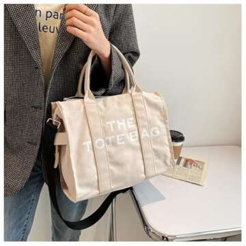 Stylish LMKIDS Tote Bag for Women - Versatile Canvas Design
