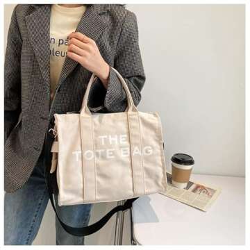 Stylish LMKIDS Tote Bag for Women - Versatile Canvas Design