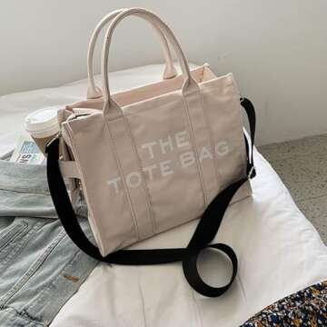 Stylish LMKIDS Tote Bag for Women - Versatile Canvas Design