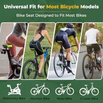 TONBUX Comfortable Bike Seat for Comfort During Rides