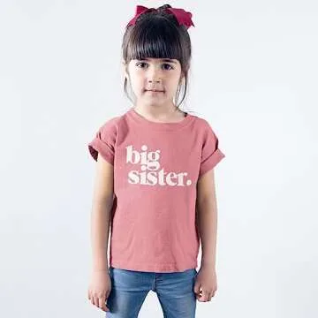 Bold Big Sister Announcement T-Shirt for Toddlers