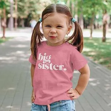 Bold Big Sister Announcement T-Shirt for Toddlers