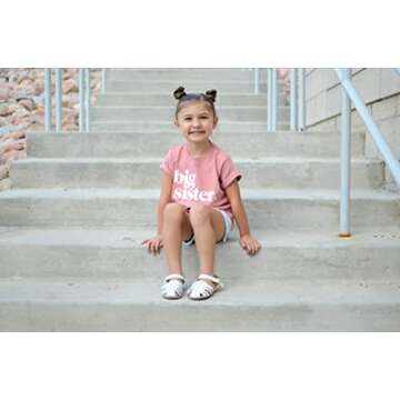 Bold Big Sister Announcement T-Shirt for Toddlers