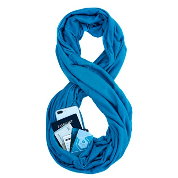 Infinity Travel Scarf with Hidden Pocket for Women