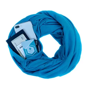Infinity Travel Scarf with Hidden Pocket for Women