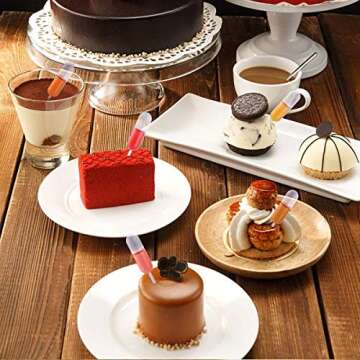 LanMa 150pcs Cupcakes Pipettes 4mL Plastic Pipettes Squeeze Transfer Pipettes for Strawberries Chocolate Ice Cream Mini Dropper