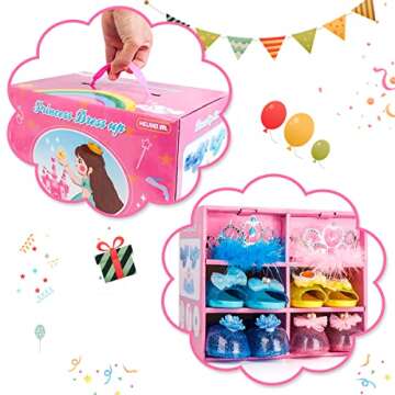 Meland Princess Dress Up Shoes for Creative Kids Play