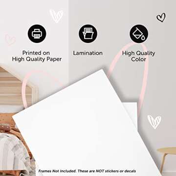 Designs by Maria Inc. Set of 6 UNFRAMED Animal Posters | Watercolor Animal Wall Decor | Woodland Nursery Decor | Baby Decor For Nursery Wall Art | Baby Room Wall Decor For Kids Boys And Girls (8"x10")