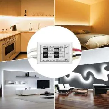 DC 12V LED Power Supply Driver Transformer - Lustaled 15W Waterproof IP67 120VAC to 12V DC Converter Constant Voltage LED Switching Power Supply for LED Strip Lights, G4 MR11 MR16 LED Display (2-Pack)