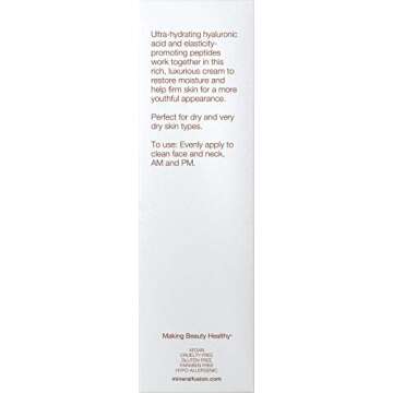 Mineral Fusion Facial Moisturizer - Intense Hydration Face Cream with Hyarulonic Acid, Shea Butter & Rosehip Oil, Moisturizing & Nourishing for Dry Skin, 3.4 oz