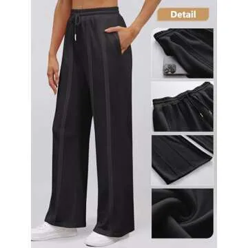 High Waist Wide Leg Sweatpants for Women | ANRABESS