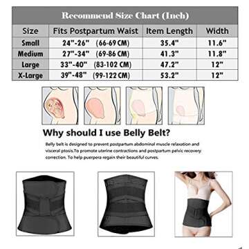 Postpartum Girdle C-Section Recovery Belt Back Support Belly Wrap Belly Band Shapewear