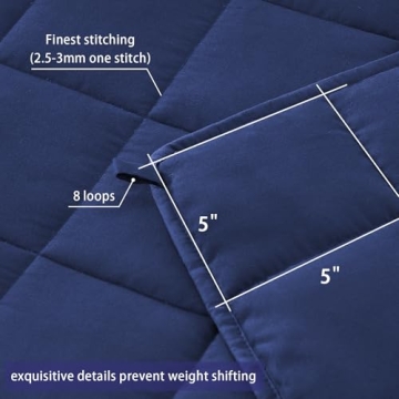 Yescool Weighted Blanket for Adults 20 lbs for Better Sleep