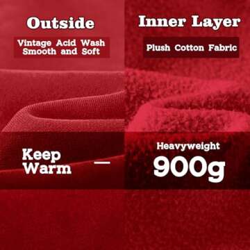 FAIABLE Oversized Acid Wash Hoodie - Unisex Vintage Style