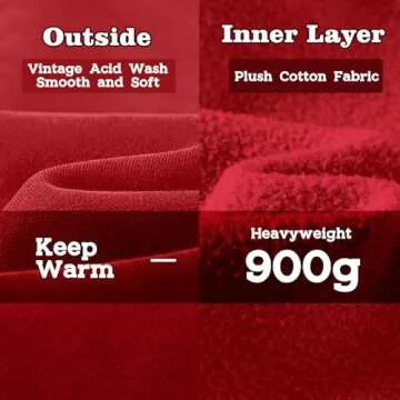 FAIABLE Oversized Acid Wash Hoodie - Unisex Vintage Style