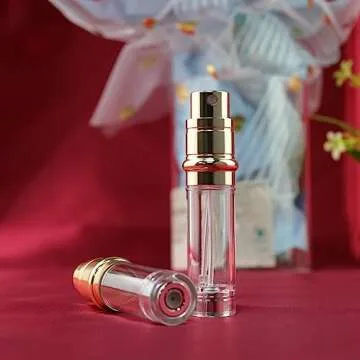 Perfume Atomizer Bottle Portable Mini Refillable Atomizer Travel Size Spray Bottles Accessories 5ml/0.2oz MEDUSA F902A set of 2