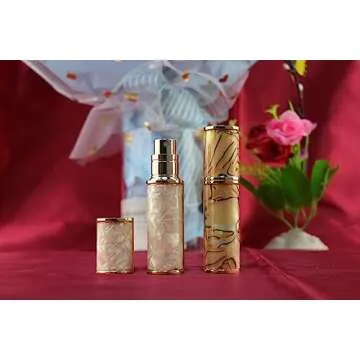 Perfume Atomizer Bottle Portable Mini Refillable Atomizer Travel Size Spray Bottles Accessories 5ml/0.2oz MEDUSA F902A set of 2