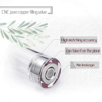 Perfume Atomizer Bottle Portable Mini Refillable Atomizer Travel Size Spray Bottles Accessories 5ml/0.2oz MEDUSA F902A set of 2