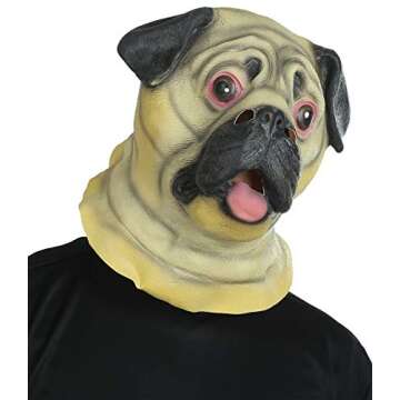 Accoutrements Pug Mask - Fun and Realistic Latex Costume Accessory