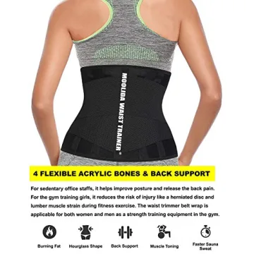 Moolida Waist Trainer Belt for Women and Men Fitness