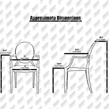 Elegant 2xhome Clear Ghost Armchairs for Any Occasion